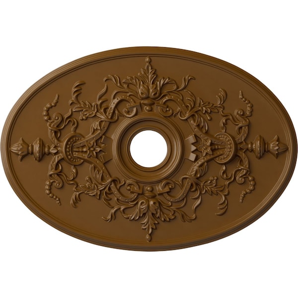 Ekena Millwork Alexa Medallion (Canopies up to 5 5/8"), 30 3/4"W x 21 1/4"H x 3 7/8"ID x 1 5/8"P, Smokey Topaz CM21X30ALSTF - main